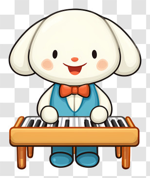 Cinnamoroll Playing Piano - Bunny Playing The Piano Transparent PNG