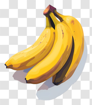 Bananas - Ripe Yellow Bananas Bunch Transparent PNG