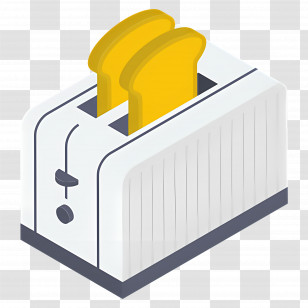 Toaster - White Toaster With Toasted Bread Transparent PNG