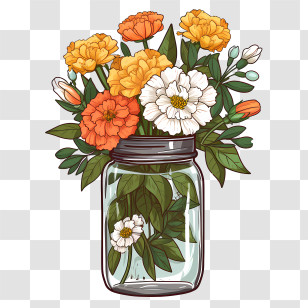 National Mason Jar Day
 - Colorful Flower Bouquet In Jar Transparent PNG