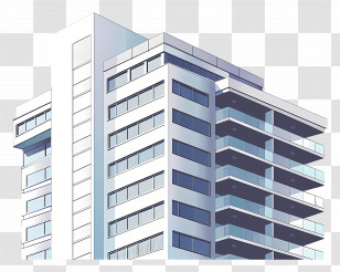 Building - Modern High-rise Building Transparent PNG