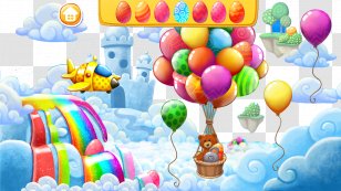 Peekaboo For Babies & Toddlers Diamant Koninkrijk Floating Castle Fun Games Android - Application Software - Rainbow Balloons Clouds Transparent PNG