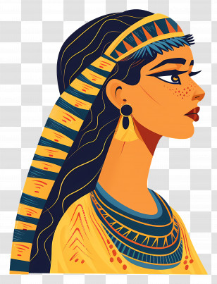 Egyptian Woman - Ancient Egyptian Woman Portrait Illustration Transparent PNG