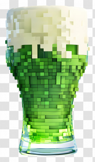 Green Beer - Pixelated Green Drink Transparent PNG