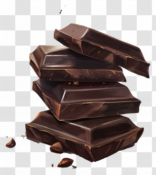 Dark Chocolate - Stack Of Decadent Chocolate Bars Transparent PNG