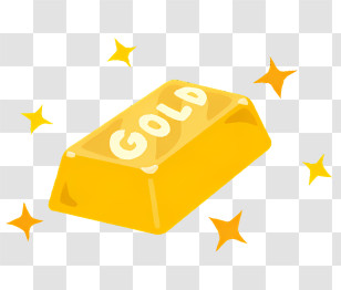 Icon - Shiny Gold Bar Transparent PNG