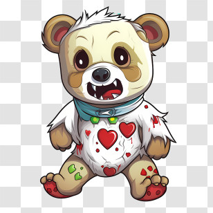 Zombie Bear - Cute Cartoon Bear Toy Transparent PNG