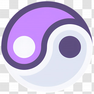 Yin Yang - Purple Yin-Yang Symbol For Balance And Harmony Transparent PNG