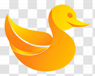 Simple Design - Cute Yellow Duck Transparent PNG