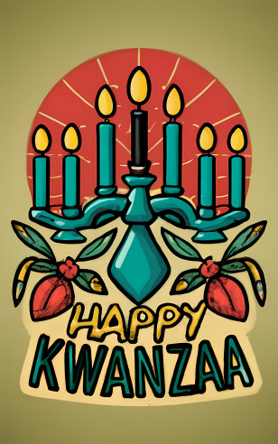Happy Kwanzaa - Kwanzaa Candles With Happy Kwanzaa Message Transparent PNG