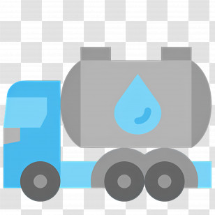 Water Tank Truck - Water Tanker Truck Illustration In Flat Cartoon Style Transparent PNG