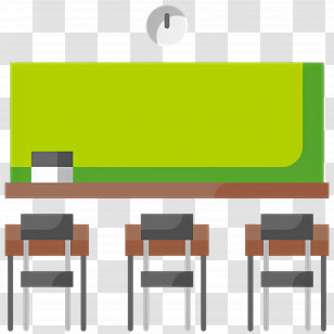 Classroom - Educational Classroom With Chairs Transparent PNG