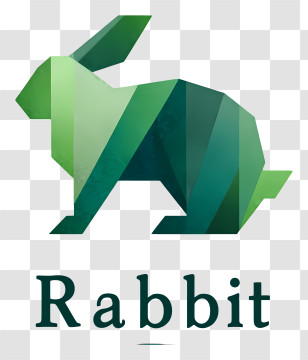 Rabbit Logo - Green Geometric Rabbit Logo Transparent PNG