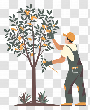 Gardener - Gardener Harvesting Tree Transparent PNG