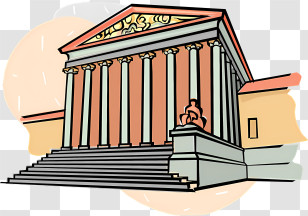 Ancient Greek - Classical Building With Pillars Transparent PNG