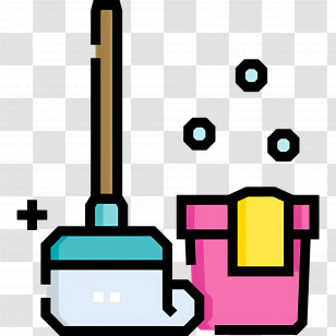Cleaning Mop - Cleaning Supplies Illustration Transparent PNG