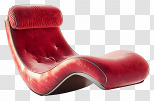 Lounge Chair - Stylish Red Lounge Chair Transparent PNG