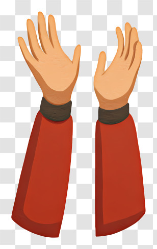 Hands Raised In Dua - Raised Hands In Prayer Gesture Transparent PNG