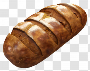 Rye Bread - Rustic Loaf Of Bread Transparent PNG