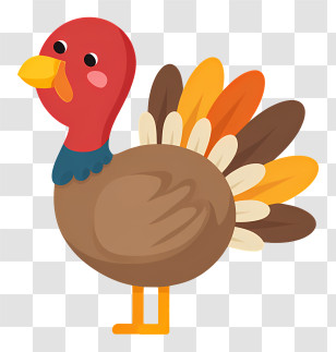 Thanksgiving Turkey - Cute Cartoon Turkey Transparent PNG