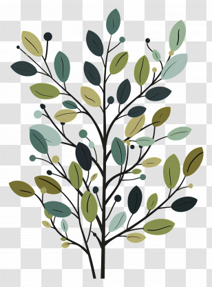 Decorative Leaf Illustration - Decorative Leaf Illustration With Stylish Patterns Transparent PNG