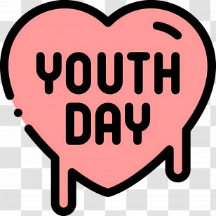 International Youth Day - Youth Day Heart-Shaped Graphic Logo Transparent PNG