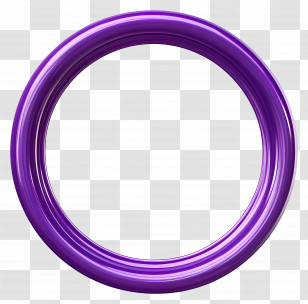 Circle Frame - Glossy Purple Ring Design Transparent PNG