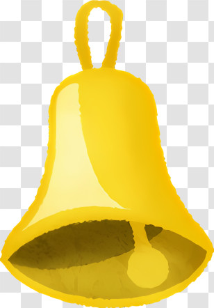 Icon Yellow Bell Handbell Round Hole Handle Transparent PNG