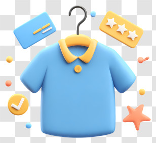 Shopping Experience - Kids Blue Shirt Product Icon Transparent PNG
