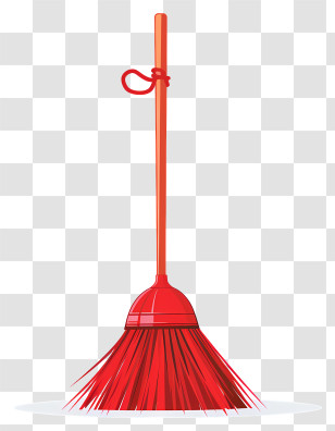 Cleaning Broom - Red Broom For Household Cleaning Transparent PNG