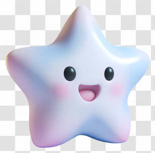 Pastel Star - Smiling Pastel Cartoon Star Illustration Transparent PNG
