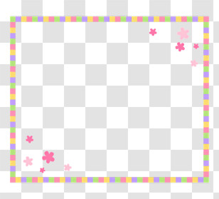 Flower Frame - Floral Pastel Frame Design Transparent PNG