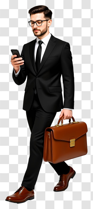 Businessman Walking - Businessman With Briefcase Transparent PNG