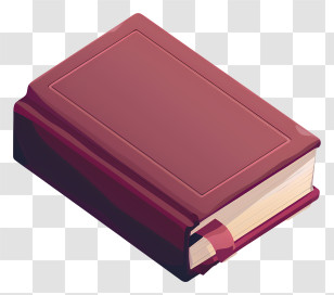 Vintage Book - Simple Hardcover Maroon Book Illustration Transparent PNG
