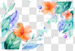 Floral Background - Floral Frame Design Transparent PNG