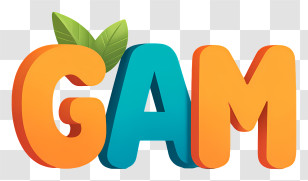 Gam Logo - Colorful 3D GAM Text Transparent PNG