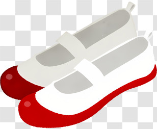 Icon - Red And White Shoes With Simple Design Transparent PNG