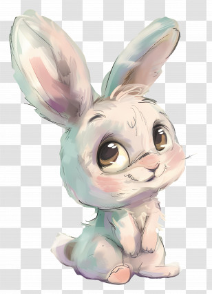 Cartoon Bunny - Cute Bunny Cartoon Illustration Transparent PNG