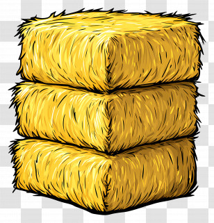 Stack Of Hay - Illustration Of Stacked Hay Bales Transparent PNG