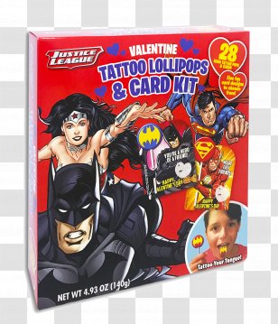 Lollipop Gummi Candy Justice League Superhero Movie - Pony - Card Transparent PNG
