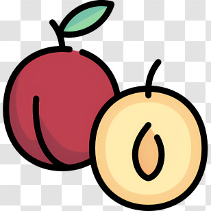Plum - Red Plum Illustration Transparent PNG