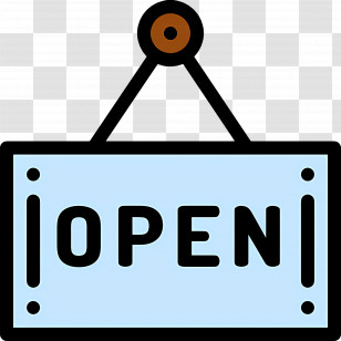 Open Sign - Open Sign For Business Entrance Transparent PNG