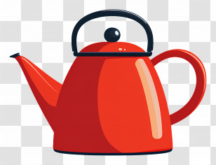 Red Kettle - Red Kettle Kitchenware Illustration Transparent PNG
