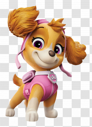 Paw Patrol - Cute Animated Dog In Pink Outfit Transparent PNG