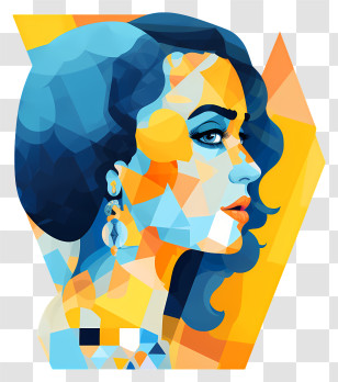 Katy Perry - Colorful Abstract Portrait Of A Woman Transparent PNG