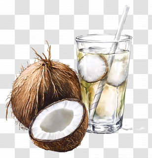 Coconut Water - Coconut And Refreshing Drink Transparent PNG