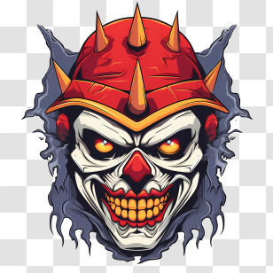 Evil Clown - Scary Evil Clown With Spikes Transparent PNG