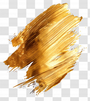 Gold Brush Stroke - Gold Brushstroke Texture Art Transparent PNG