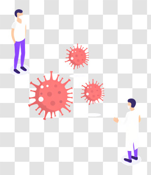 Microscope - Illustration Of Virus And People Transparent PNG