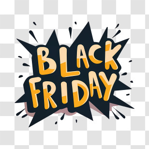 Black Friday - Bold Typography Design For Black Friday Promotion Transparent PNG